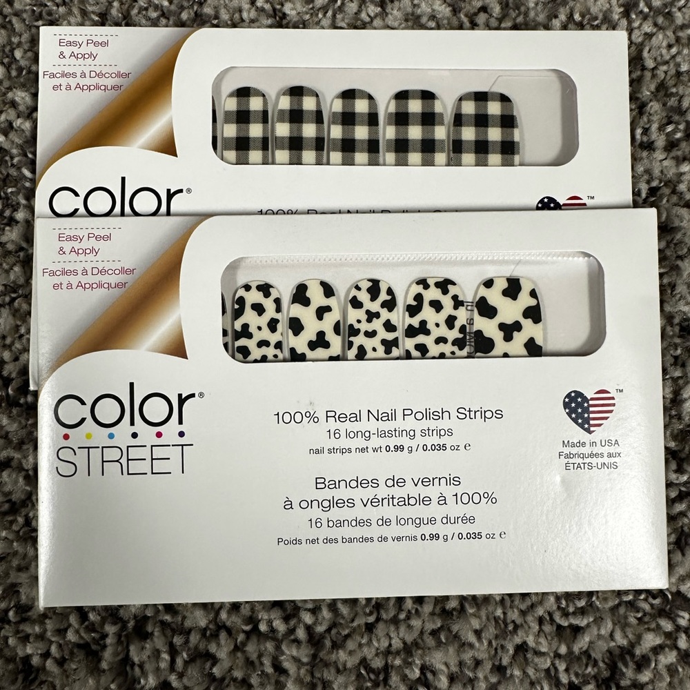 Color Street In a Mood and Plaid About You Nail Strips